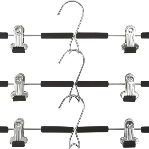 Black Skirt / Pant Hangers - Set of 8 - Picture 1 of 5